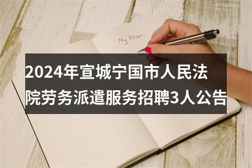 2024年宣城宁国市人民法院劳务派遣服务招聘3人公告 图片
